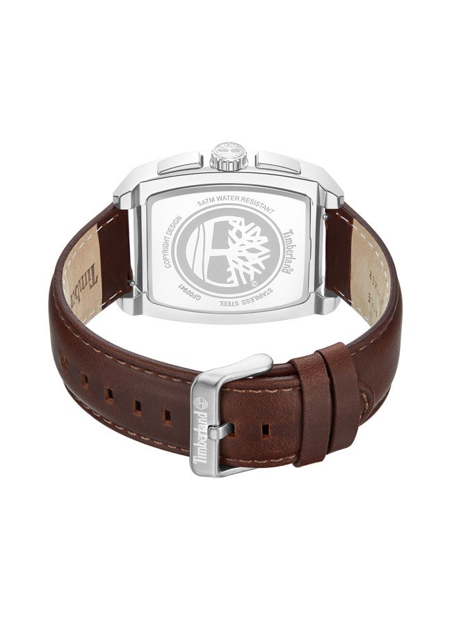 Timberland Men Morristown Blue Dial Leather Strap Multifunction Watch for Men, 40mm - Image 3
