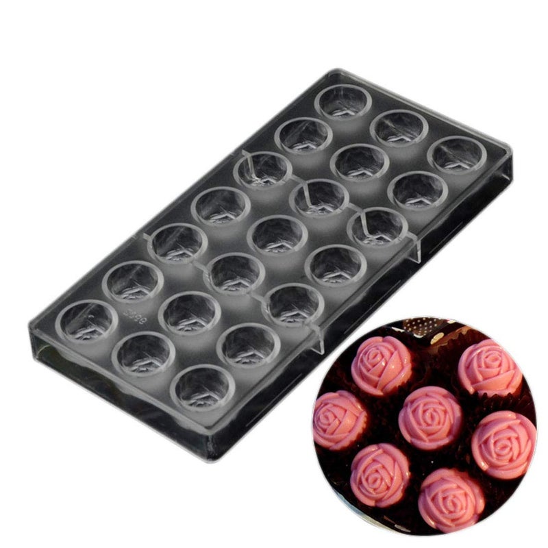 Grainrain polycarbonate chocolate mold polycarbonate chocolate bar mould rose flower (19269) - Image 1