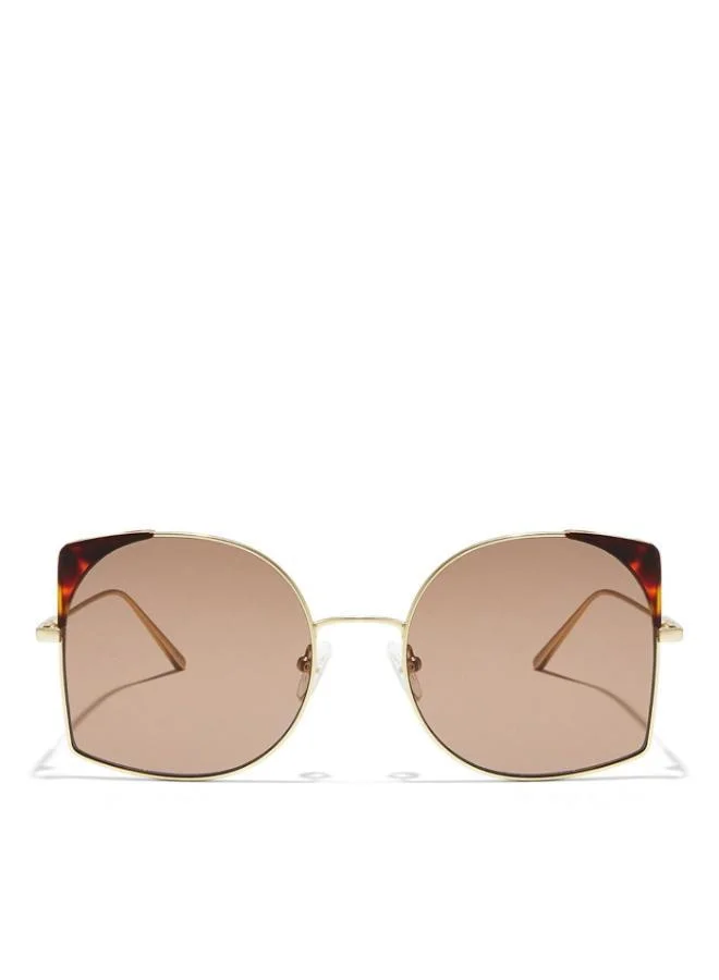 30Sundays DELAUNAY -La French Collection Women Brown Sunglasses - Frame Material: Metal + Acetate - Lens Color: Brown- Frame Color: Gold - Full Rim