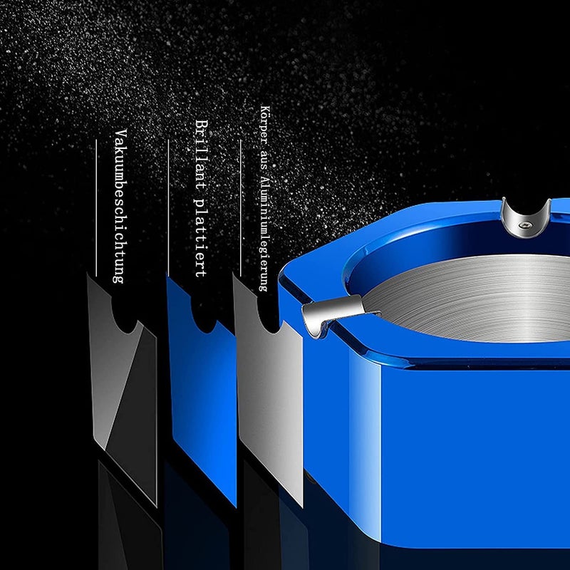 Nilzone Ashtray, Stainless Steel Ashtray with Permanent Match Lighter, Modern Tabletop Ashtray for Smokers, Desktop Smoking Ash Tray for Indoor Outdoor Home Office - Image 4