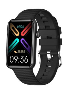 Gizmore Slate 1.57 Inch Super Aod With 500 Nits Brightness | Ai | Sports Modes | Spo2, Bt Calling Smartwatch Curved Glass Rectangular Display | Sleek Metal Frame (Black)