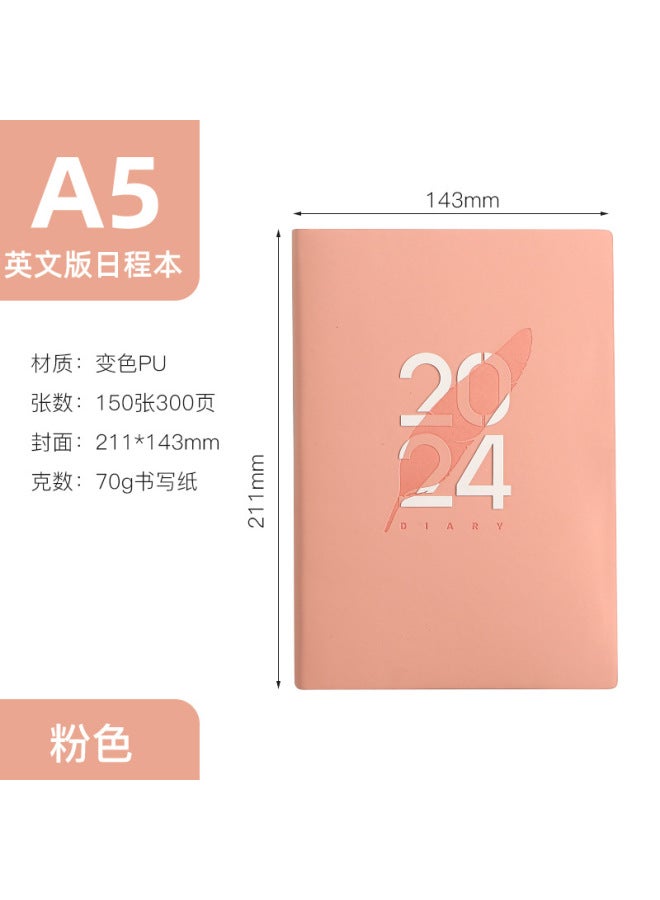 QUICK English Day Book 365 Days Daily Plan Book Spanish Time Management Notebook - Image 1