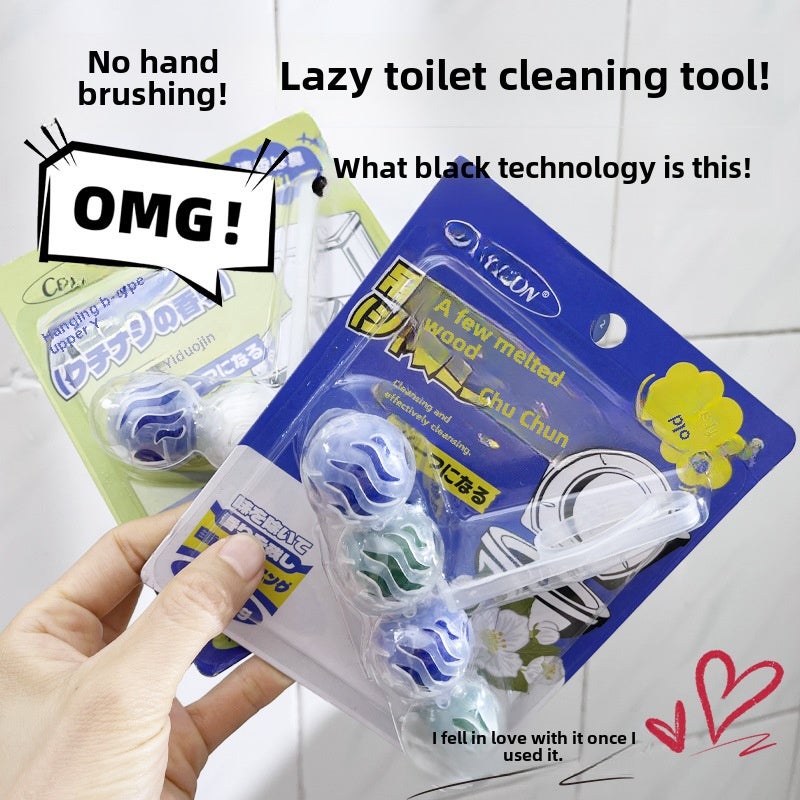 Ceetoon Toilet Cleaning Treasure Toilet Hanging Toilet Cleaning Ball Deodorizing Toilet Cleaning Spirit Powerful Descaling and Urine Stains(Green Bottle [Marine Fragrant]]) - Image 5