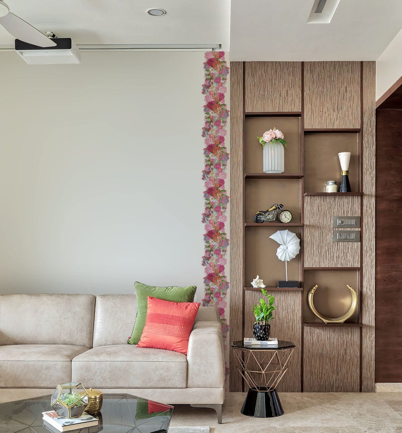 WallDesign Multicolor Flowers with Leaves Self Adhesive Decorative Wallpaper Border Roll Strips for Home - Wall Sides & Wood Edge Embellishment - 5.25 Inch Width x 5 Feet Length - Image 2