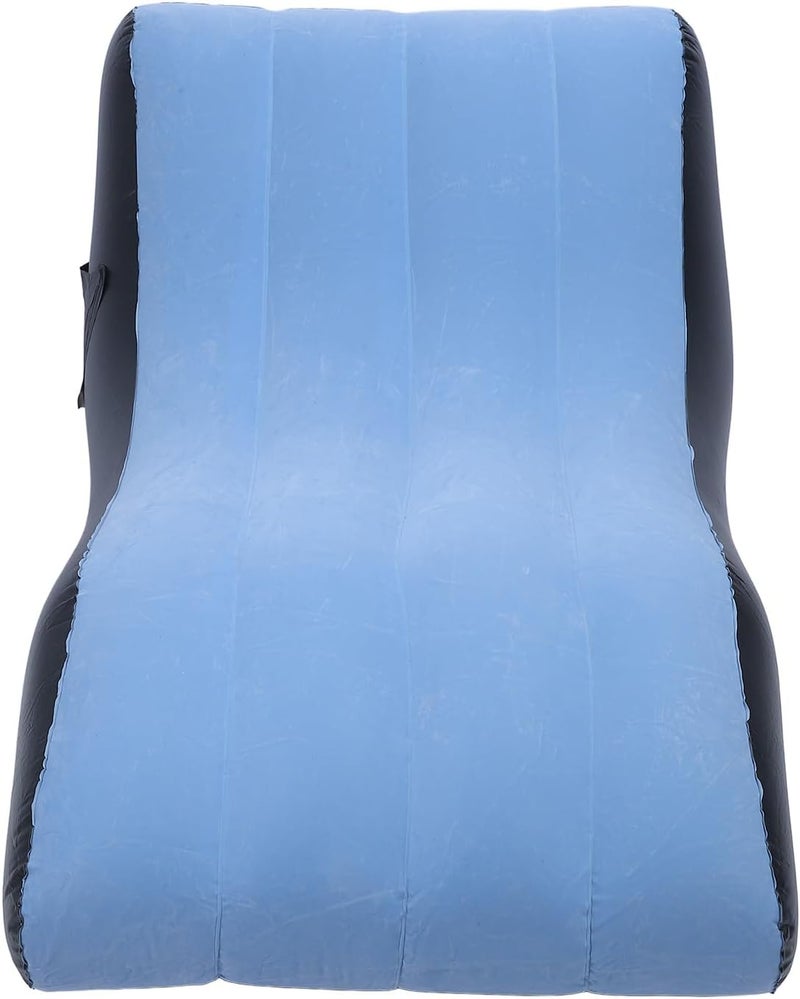 aqxreight Inflatable Sofa Chair PVC Flocked Inflatable Chair Blow Up Couch for Living Rooms Camping Trips Travel Blue Sofa is This and to Appearance from Durability Constructed Thick (Blue) - Image 1