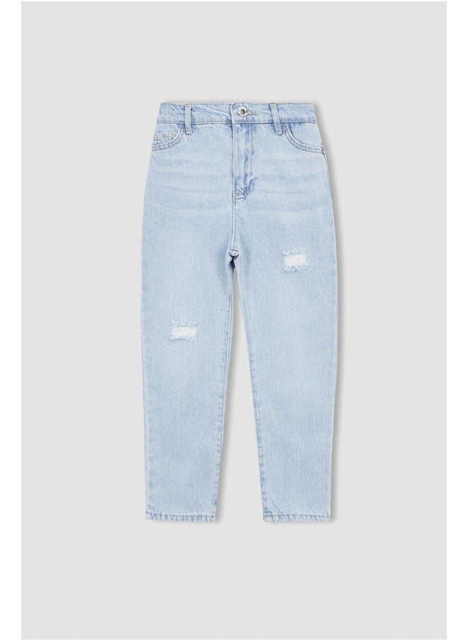 DeFacto - Girl Mom Fit Denim Trousers - Image 1