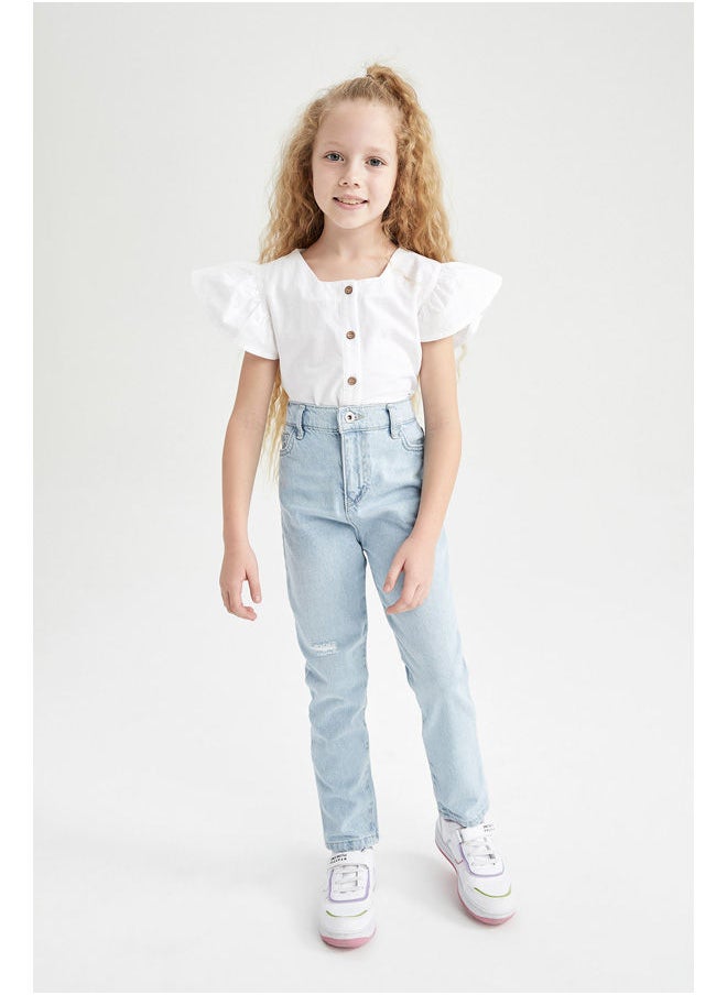DeFacto - Girl Mom Fit Denim Trousers - Image 1