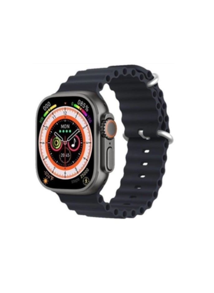 Generic - Smart Watch with Aluminum Body 45mm Sporty Stylish and Modern Unisex Design - Black - Image 1