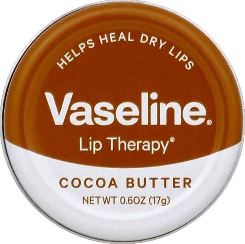 Vaseline Lip Therapy Lip Balm Tin, Cocoa Butter, 0.6 oz - Image 1