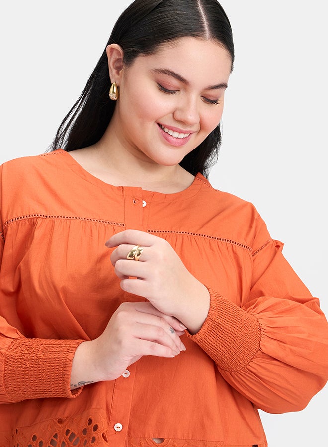 Virgio VIRGIO 100% Cotton Scallop Blouse  - Image 5