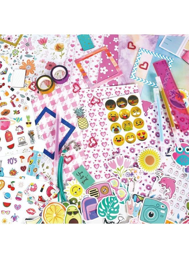 Bluejw DIY JOURNAL SET Children's Diary Sticker Teen Gift Scrapbook Hand Ledger Suit - Image 4