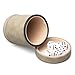 RERIVER Brown Suede Faux Leather Dice Cup with Lid Soft Felt Interior Quiet Dice Shaker Cup with 6 Dice for Liars DiceFarkleYahtzee Games 1 Pack - Image 2