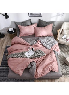 HALAMODO 4-Piece Queen Size Luxurious Cotton And Soft Microfiber Comforter Set (1 Duvet/Quilt Cover, 1 Flat Sheet, 2 Pillowcases)  - Image 2