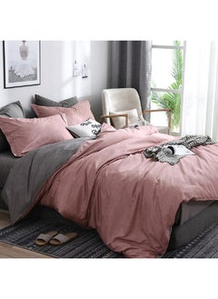 HALAMODO 4-Piece Queen Size Luxurious Cotton And Soft Microfiber Comforter Set (1 Duvet/Quilt Cover, 1 Flat Sheet, 2 Pillowcases)  - Image 5