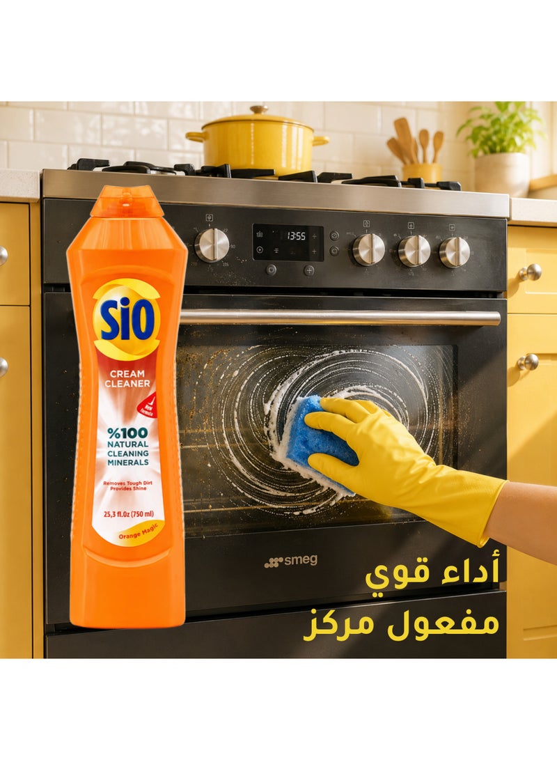 SIO Cream Cleaner – Orange Magic 750 ml  Powerful Cleaning & Shine - Image 3