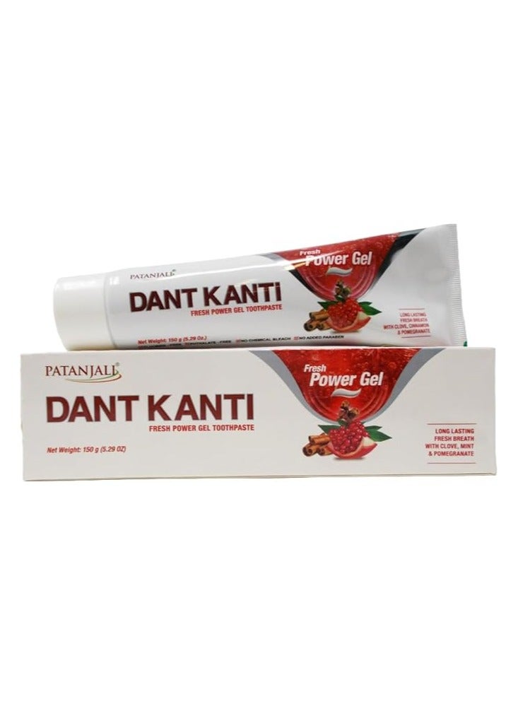 Patanjali Dant Kanti Fresh Power Gel Toothpaste 150g - Image 1