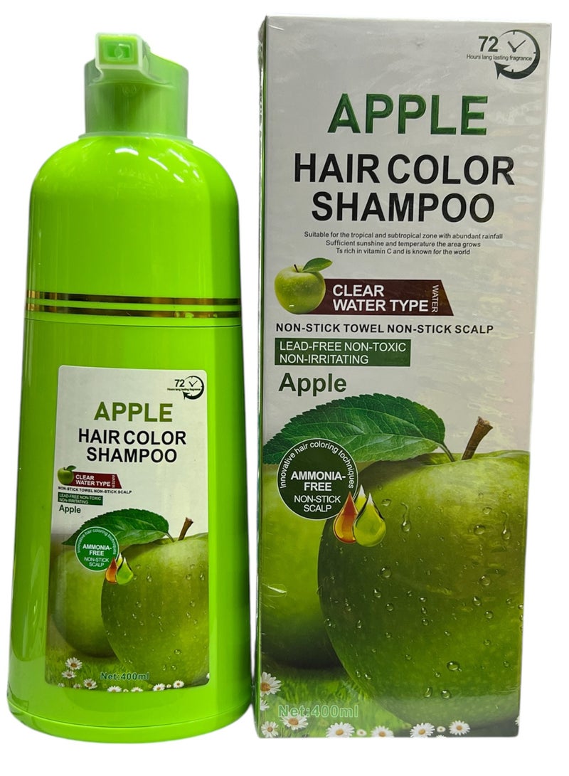Apple Blossom Naturals Apple Ammonia Free Black Hair Color Shampoo 500ml - Image 1