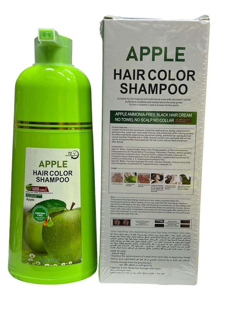 Apple Blossom Naturals Apple Ammonia Free Black Hair Color Shampoo 500ml - Image 3