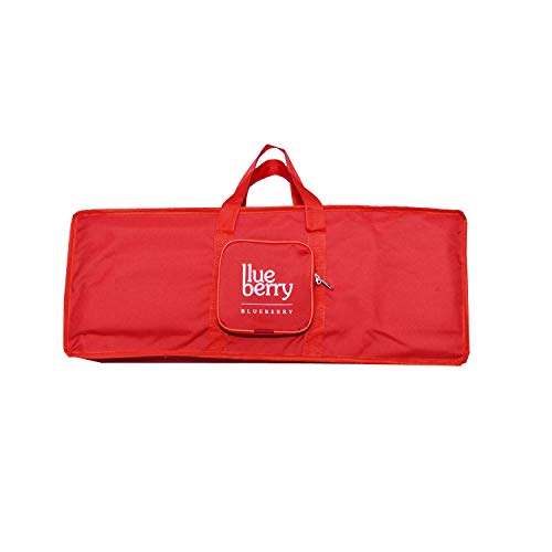 blueberry KB-10 Padded Gig Cover Keyboard Bag Compatible with Casio SA-46, Casio SA-47 & Casio SA-50 Digital Keyboard (Red) - Image 1