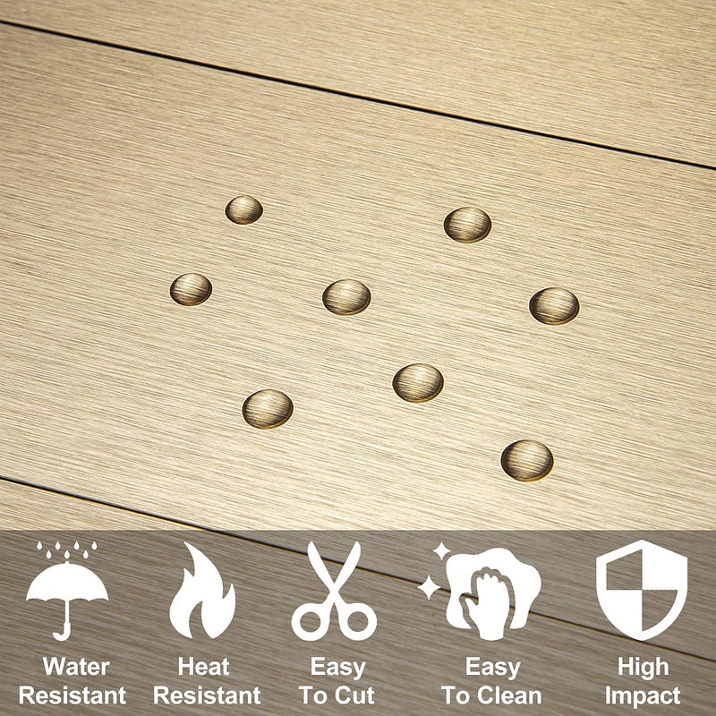 AULIGET 100 Piece Copper Peel and Stick Backsplash Metal Tile, 3" x 6" Stick on Tiles for Backsplash Kitchen, Bathroom, Laundry Room, Camper, Fireplace - Image 2