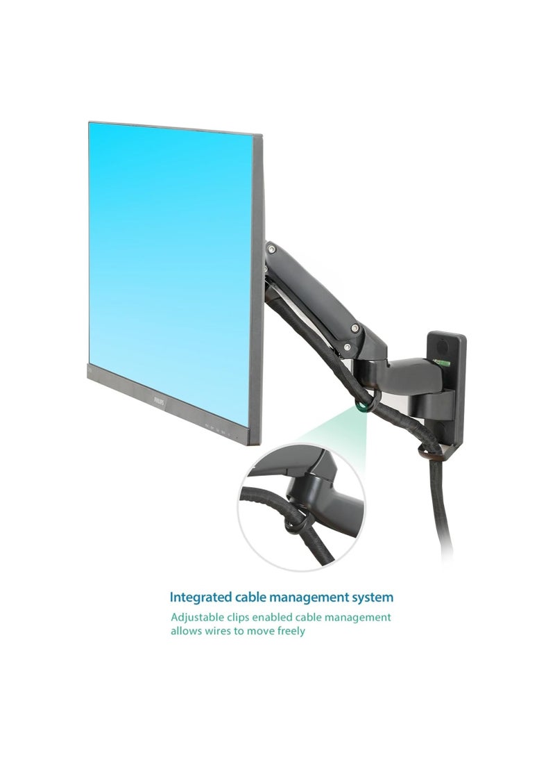 حامل شاشة حائط متحرك بالكامل – يناسب شاشات 17"-27" – عملي وخفيف الوزن وسهل التعديل - Image 4