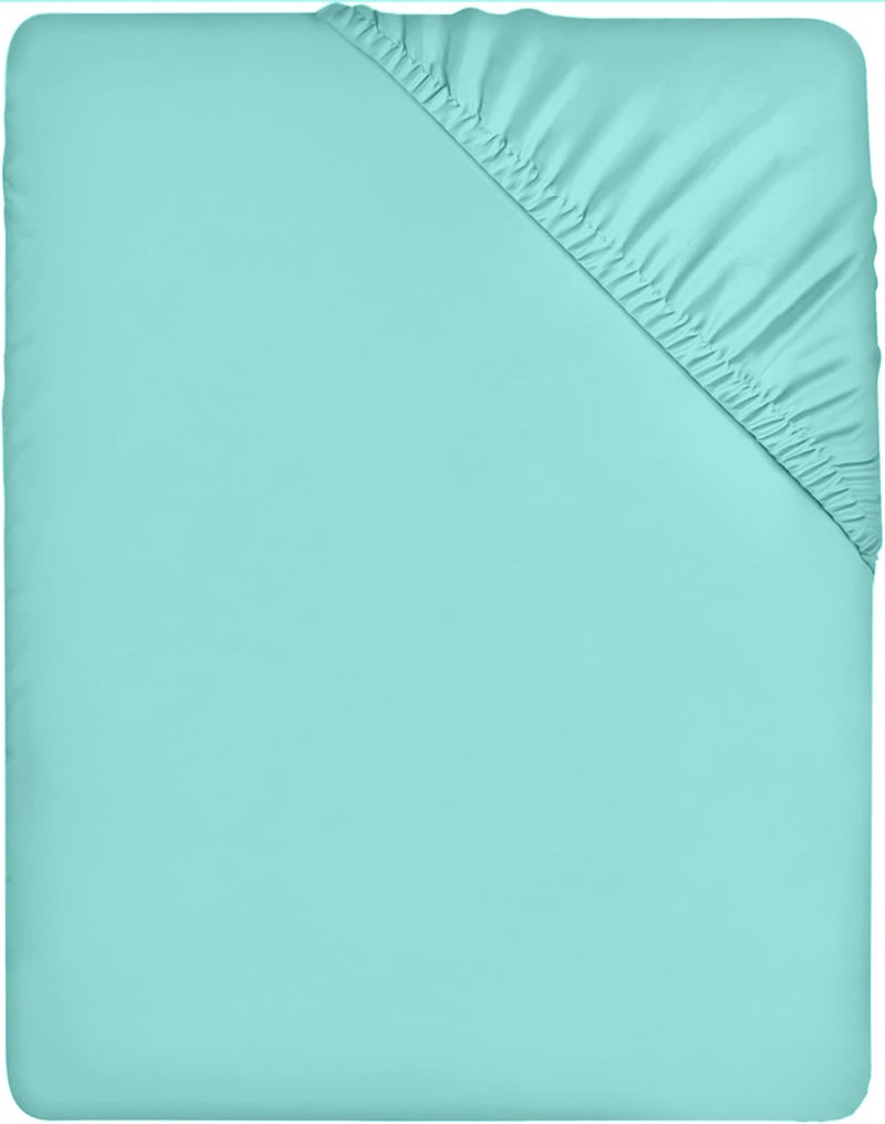 Utopia Bedding Fitted Sheet Small Double  4ft Spa Blue  Deep Pocket 12 inch 30 cm  Easy Care  Soft Brushed Microfibre Fabric  Shrinkage and Fade Resistant  Bottom Sheet