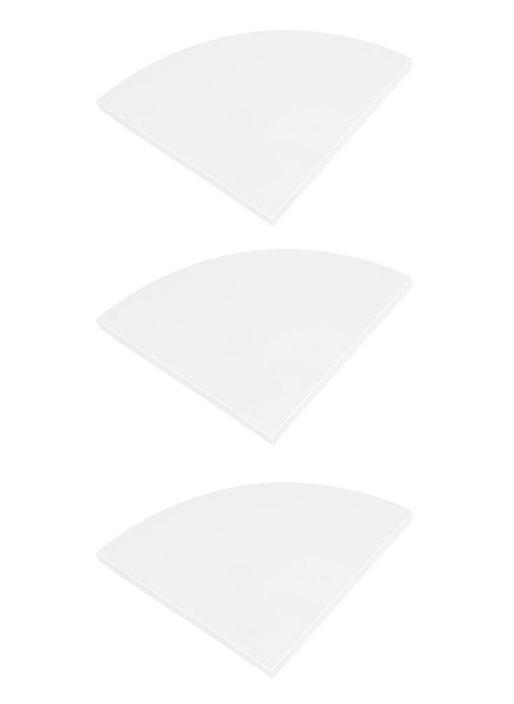 MARGOUN - Floating Corner Wall Shelf 3Pcs Triangle Bookshelf Home Decor 3 Tier Display Organizer 25cm White - Image 1