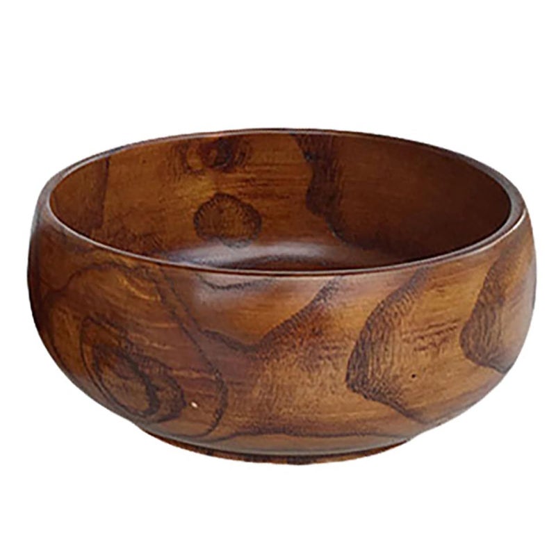 15cm Wooden Salad Bowl Multipurpose Serving For Fruit Dessert Cold Dishes Natural Wood - Image 2