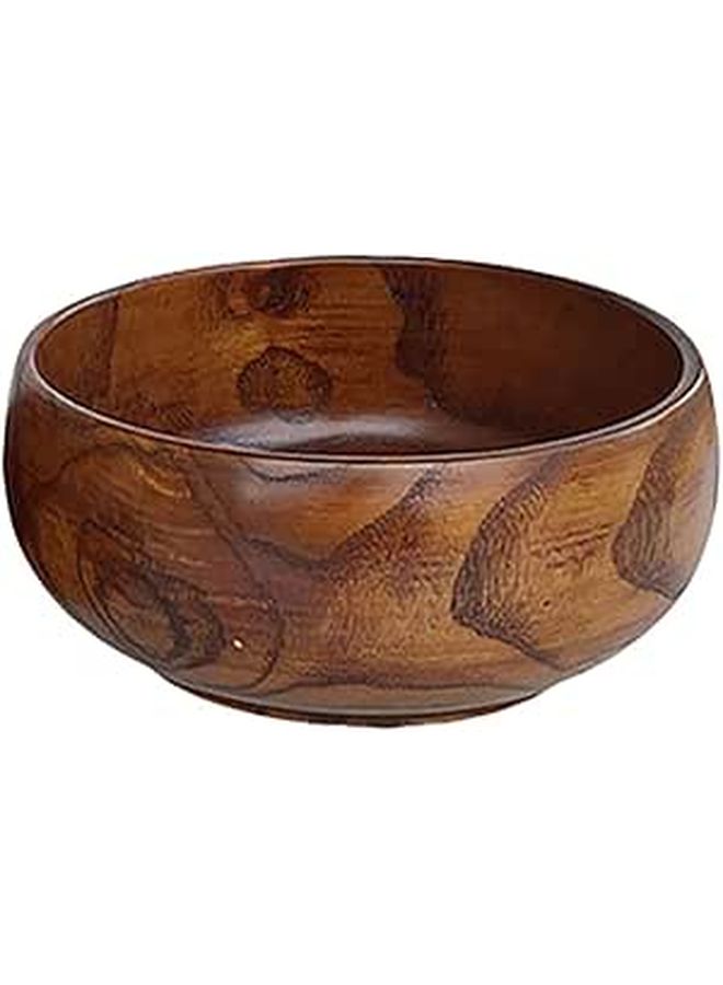 15cm Wooden Salad Bowl Multipurpose Serving For Fruit Dessert Cold Dishes Natural Wood - Image 1