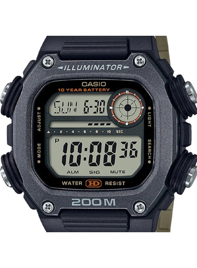 CASIO Men Watch Digital Easy Read Wide LCD Clear Dial Resin Band DW-291HX-5AVDF - Image 3