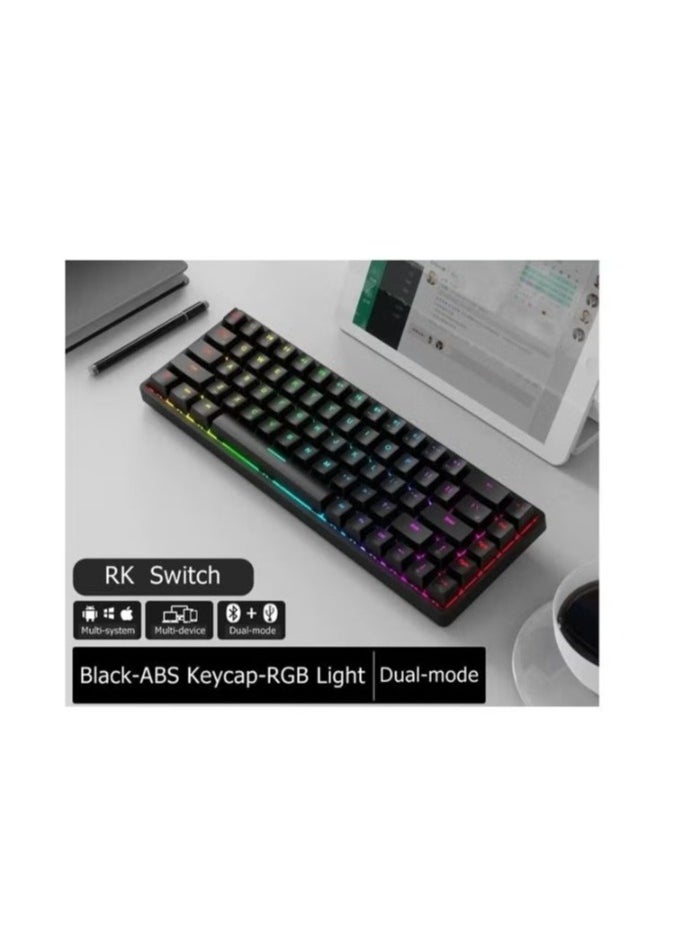 G68 2.4Ghz Wireless/Bluetooth/Wired 65% Mechanical Keyboard, 68 Keys Hot Swappable  Gaming Keyboard with PBT Keycaps for Win/Mac，3150 mAh large battery for long-lasting use - pzsku/Z0CAFBFF752808FF987AFZ/45/_/1729068653/1aa34f23-dd00-4b0e-9fb0-4bb1d9eb4d69