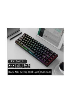 RK G68 2.4Ghz Wireless/Bluetooth/Wired 65% Mechanical Keyboard, 68 Keys Hot Swappable  Gaming Keyboard with PBT Keycaps for Win/Mac，3150 mAh large battery for long-lasting use  - Image 2