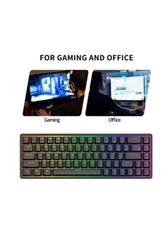 RK G68 2.4Ghz Wireless/Bluetooth/Wired 65% Mechanical Keyboard, 68 Keys Hot Swappable  Gaming Keyboard with PBT Keycaps for Win/Mac，3150 mAh large battery for long-lasting use  - Image 3