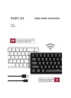 RK G68 2.4Ghz Wireless/Bluetooth/Wired 65% Mechanical Keyboard, 68 Keys Hot Swappable  Gaming Keyboard with PBT Keycaps for Win/Mac，3150 mAh large battery for long-lasting use  - Image 4