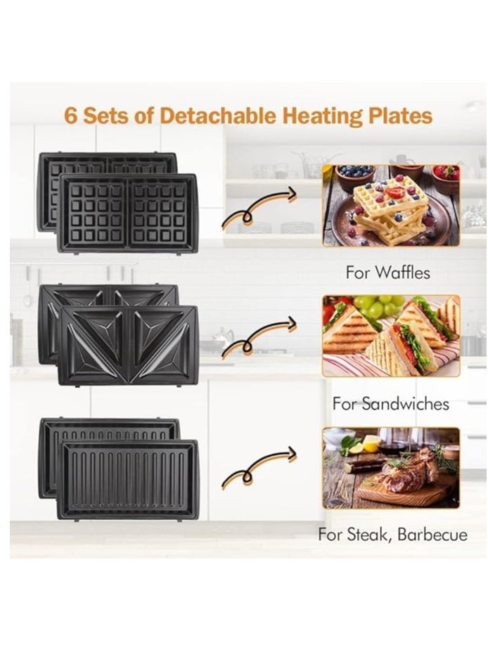 DOTS - Dots Bread Toaster 3 in 1, 900W, Non-Stick - SMD-011 - Image 1