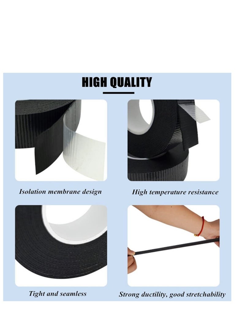 SYOSI RONG Electrical Tape, Flame Retardant Indoor Outdoor High Temperature Resistance High Pressure Resistance Electric Tape, Premium Rubber Waterproof Tape,2 Roll (Model number-J20（10kv） Black)  - Image 5