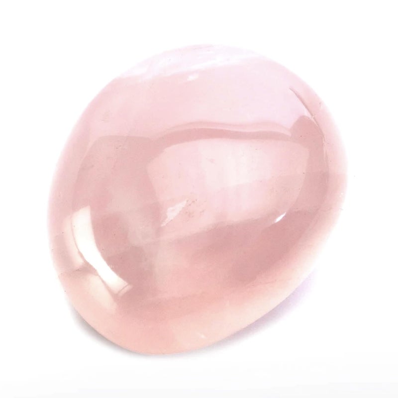 KALIFANO Rose Quartz Palm Stone with Healing  Calming Effects  AAA Grade High Energy Cuarzo Rosa with Information Card  Reiki Worry Crystal Used for Friendship and Love Family Owned and Operated