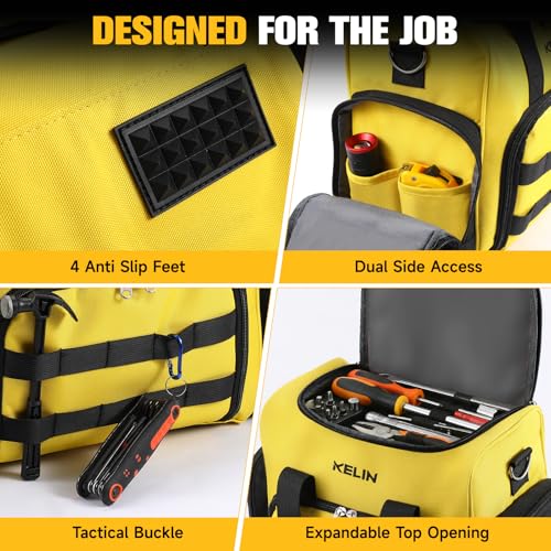KELIN Tool Bag Box Organizer, Wrench Organizer, Toolbox, Tool Bags for Men Storage, Electrician Tool Bag, Caja De Herramientas, Birthday Gifts for Him Dad, Gadgets for Men, Father's Day Gift Ideas - Image 5