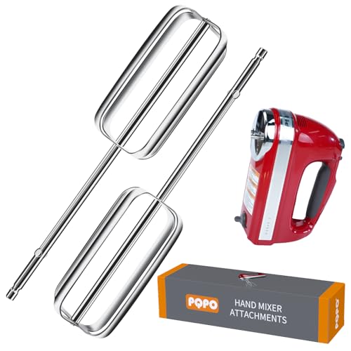 PQPO 2 Pcs Hand Mixer Beaters Stainless Steel Attachments Compatible with kitchenAid Hand Mixer,Hand Mixers Replacement Parts - Image 1