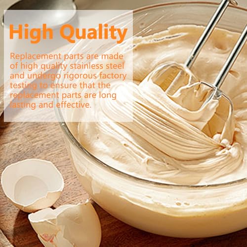 PQPO 2 Pcs Hand Mixer Beaters Stainless Steel Attachments Compatible with kitchenAid Hand Mixer,Hand Mixers Replacement Parts - Image 5