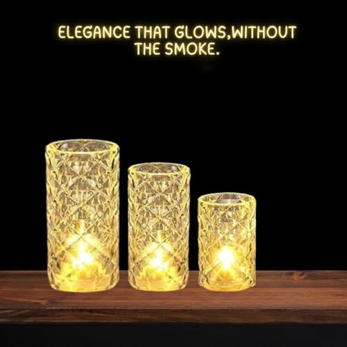 VERVENIX 12 Pcs Set Crown Shaped Flameless LED Tea Light Candles - Smokeless Decorative Transparent Acrylic Lights for Christmas and Festive Diwali Decorations (Pack of 12, Warm White) - Image 5