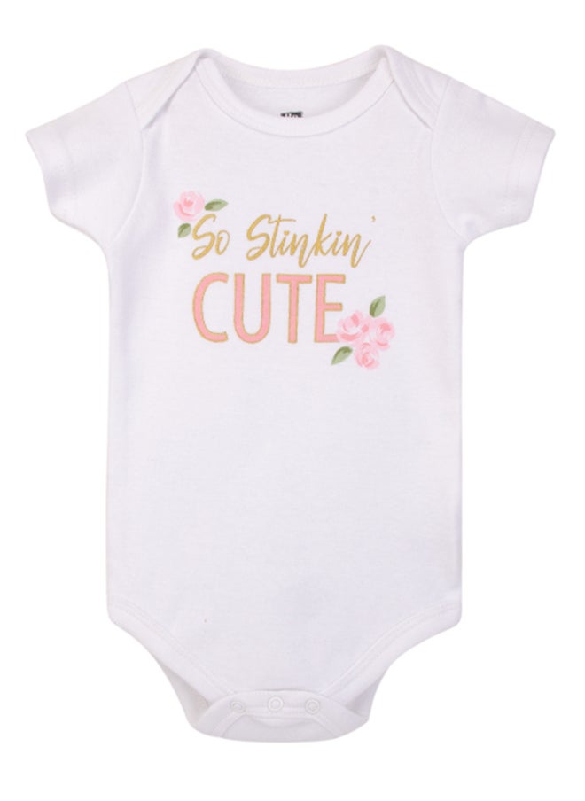 hudson baby Baby Layette Set 3 Piece Roses, 3 - 6 Months  - Image 4