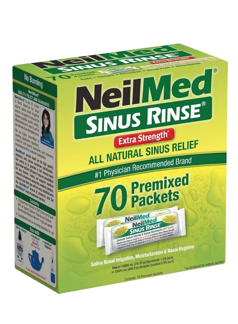 Neil Med Sinus Rinse Extra Strength 70 Premixed Packets