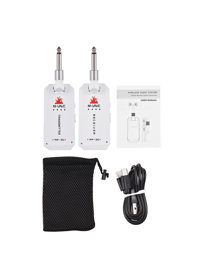 M-VAVE M-VAVE 5.8G Wireless Guitar System Rechargeable Guitar Transmitter Receiver Set UHF  - Image 5