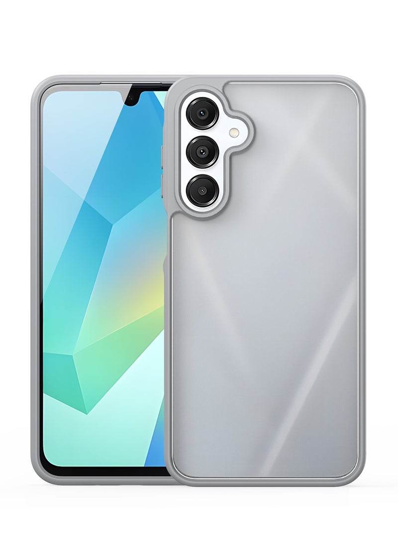 دوكس دوتشيز جراب يند دوكس دوكيس شفاف غير لامع مطفي مضاد للاصفرار [غطاء خلفي صلب من البولي كربونات ومن السيلكون ] جراب واقٍ مقاوم للصدمات متوافق مع  Samsung Galaxy A16 (رمادي) - Image 2