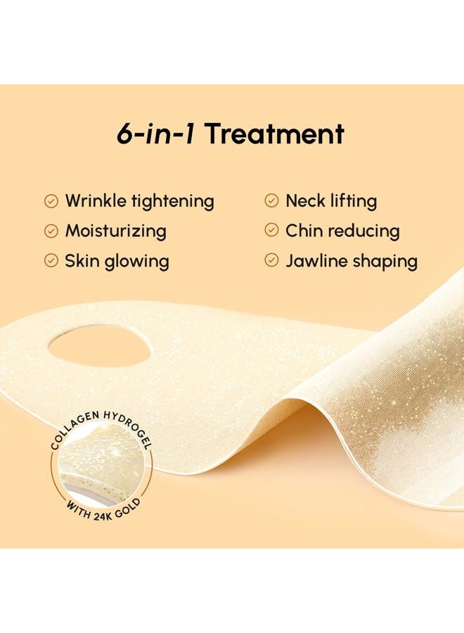 MAREE V Line Lifting Mask with 24K Gold – Deep Collagen Face Mask for Women – Jawline Shaper Mask with Retinol & Hyaluronic Acid – Neck Tightening & Firming - Double Chin Strap for Face Lift - Image 5