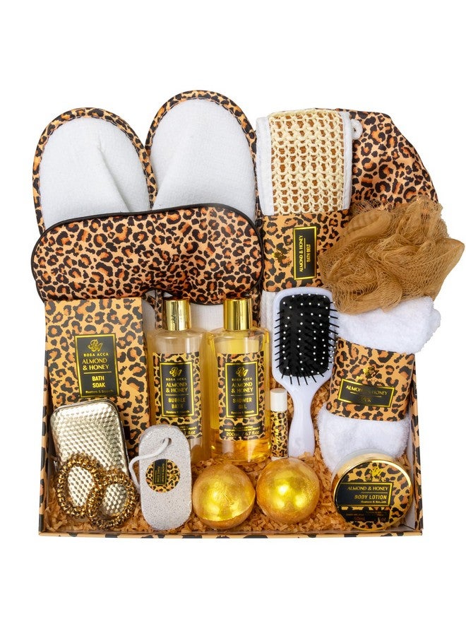 RA ROSA ACCA Bath Gift Set For Women And Men Gift Baskets For Women 20 Pcs Set Leopard Spa Gift For Valentines Day Mothers Day Birthday Home Spa Kit Gift Set For Christmas From Ra Rosa Acca - Image 1