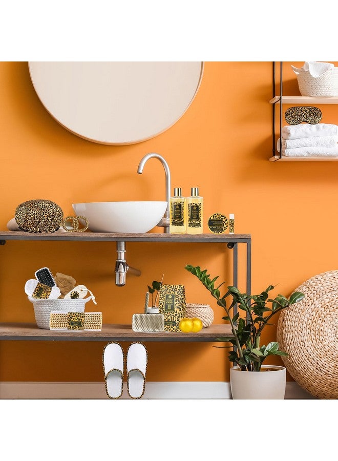 RA ROSA ACCA Bath Gift Set For Women And Men Gift Baskets For Women 20 Pcs Set Leopard Spa Gift For Valentines Day Mothers Day Birthday Home Spa Kit Gift Set For Christmas From Ra Rosa Acca - Image 5