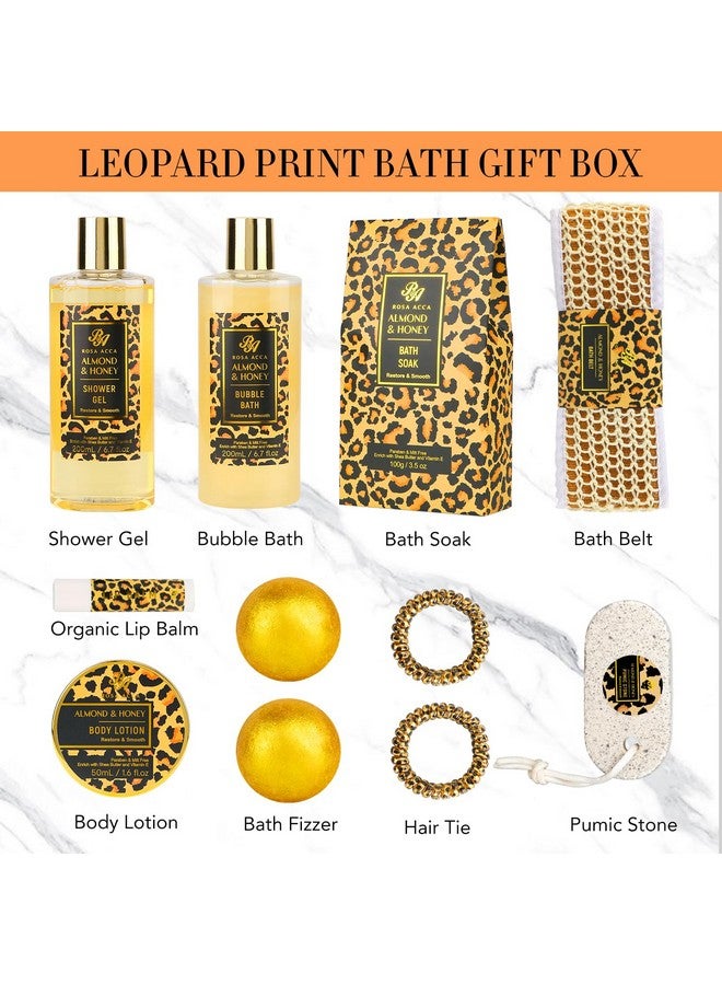 RA ROSA ACCA Bath Gift Set For Women And Men Gift Baskets For Women 20 Pcs Set Leopard Spa Gift For Valentines Day Mothers Day Birthday Home Spa Kit Gift Set For Christmas From Ra Rosa Acca - Image 2