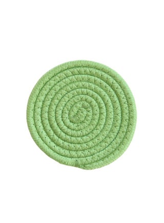 Japanese Style Coaster Cotton Rope Thickened Heat Resistant Plate Mat Place Mat Home Mat Nordic Style Hand-woven Cotton Wire Insulation Mat-Color:Green-Specifications:Diameter 12cm,0.04kg - pzsku/Z0CB0402164EB03122219Z/45/_/1742806710/e88e545b-f9fa-406a-ae8d-8619175c55a4